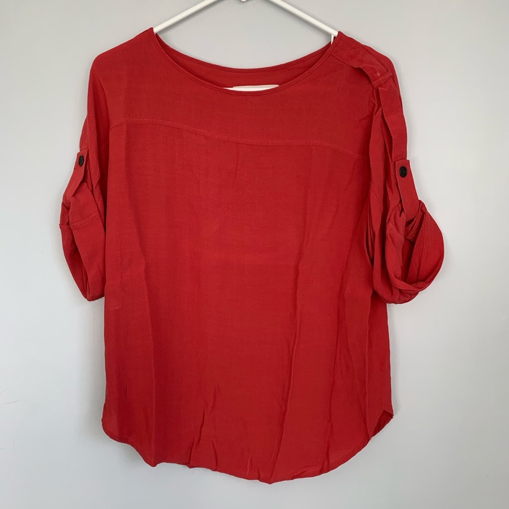 Burnt Orange LOFT Blouse
